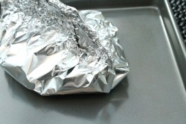 Salmon Tented in Aluminum Foil